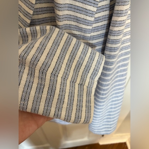 J.Jill Modern Spectator Blazer | White & Light Blue Tweed | Women’s Large - Picture 7 of 11